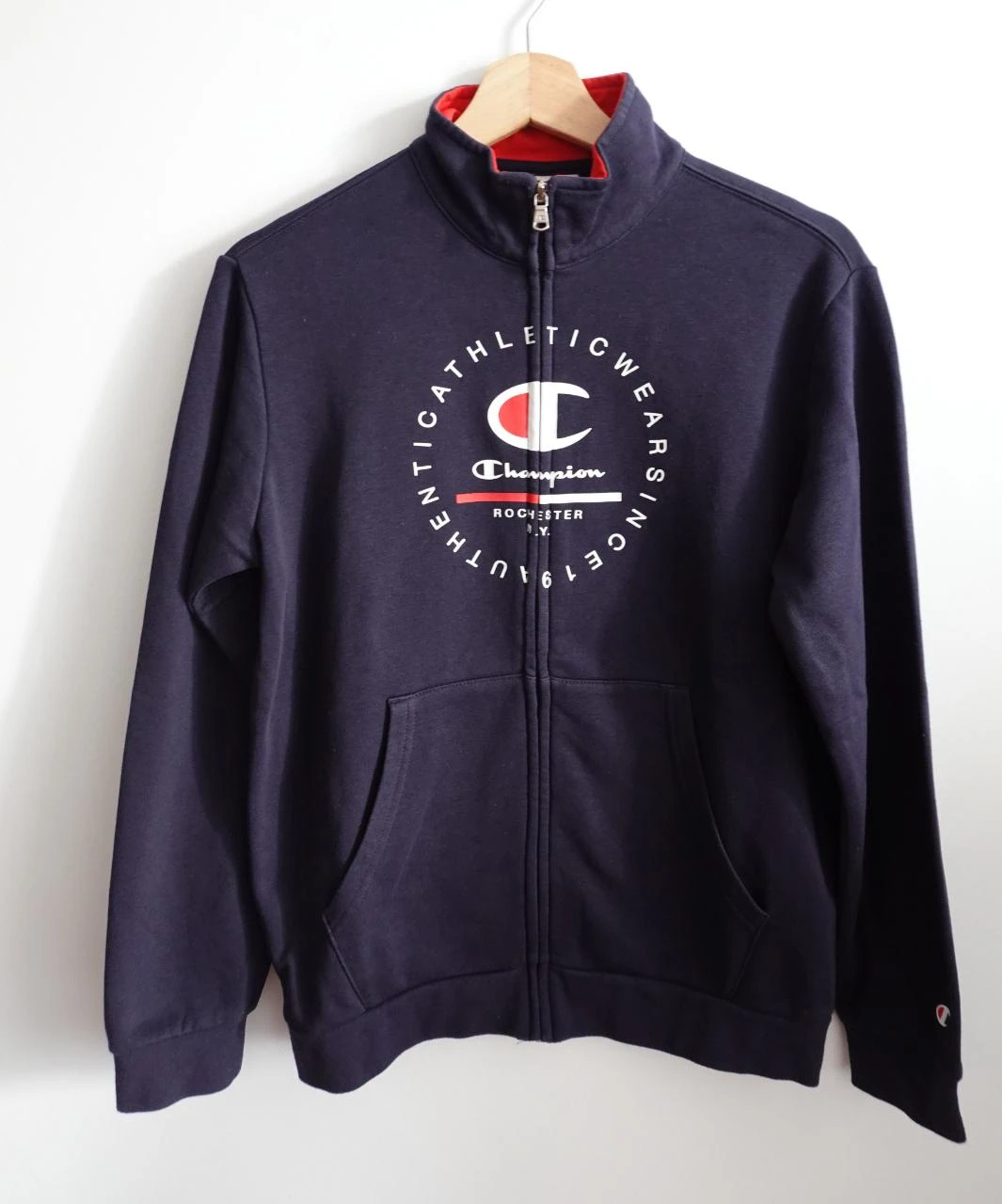 Sudadera Champion juvenil azul marino cremallera completa talla 13-14 años